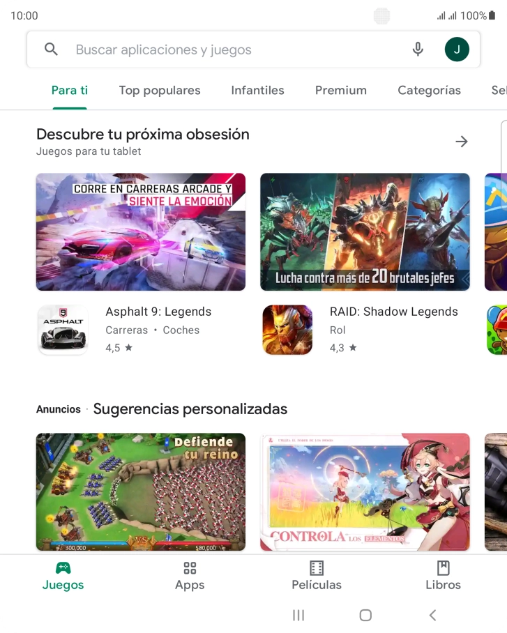Pulsa el icono de perfil.