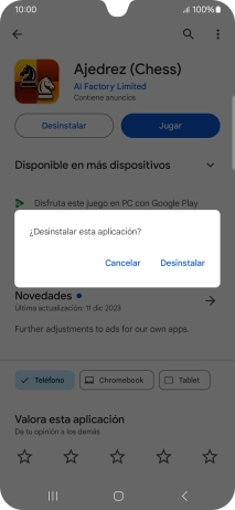 Pulsa Desinstalar.