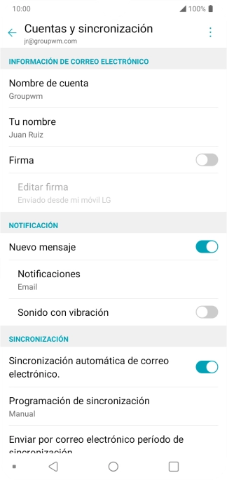 Pulsa el indicador junto a 