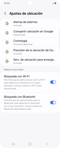 Pulsa Precisión de la ubicación de Go...