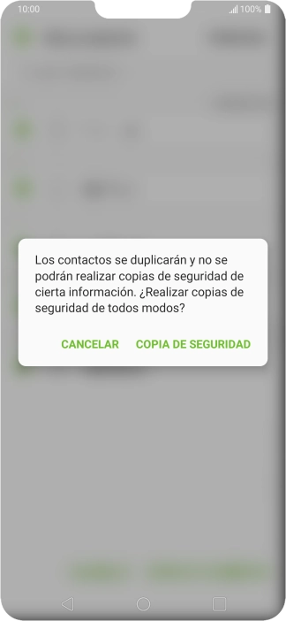 Pulsa COPIA DE SEGURIDAD.