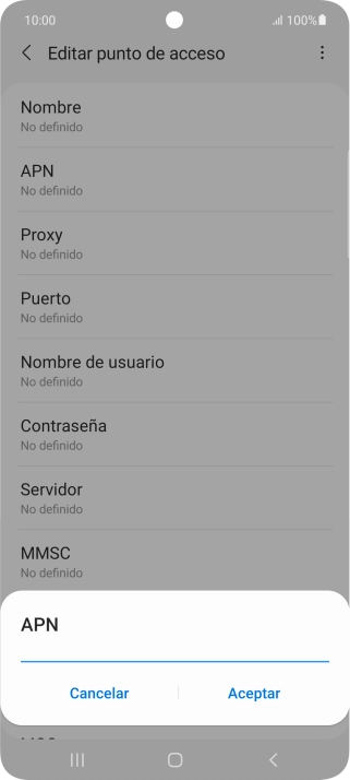 Introduce airtelwap.es y pulsa Aceptar.