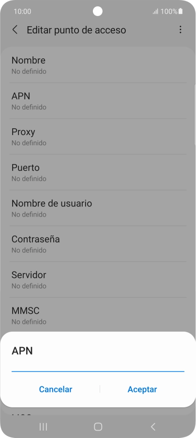 Introduce airtelwap.es y pulsa Aceptar.