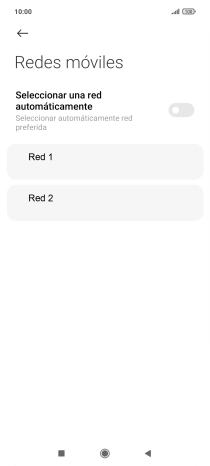 Pulsa la red deseada.