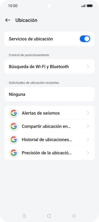 Pulsa Precisión de la ubicació...