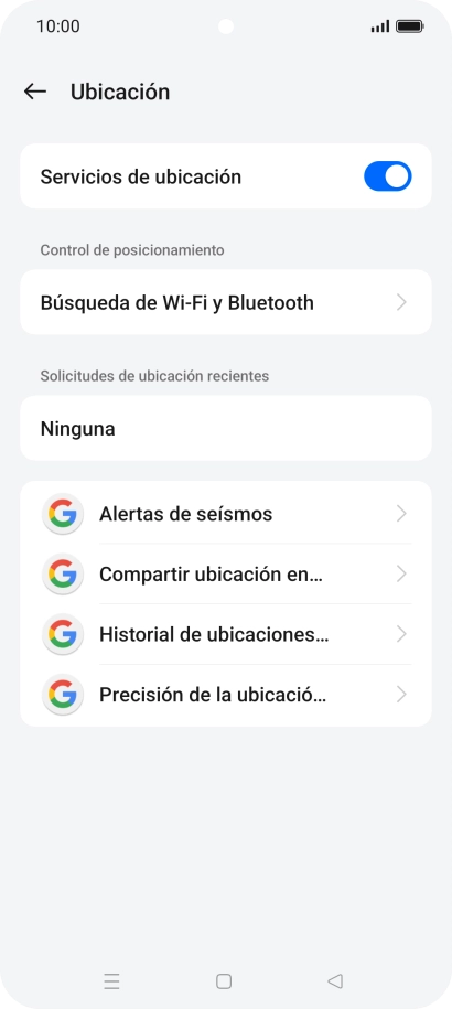 Pulsa Precisión de la ubicació...