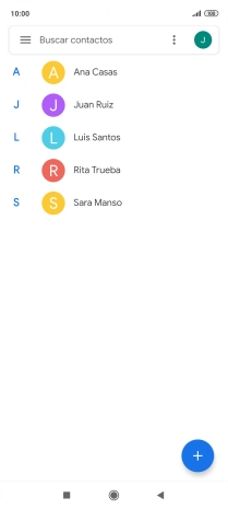 Pulsa el icono de nuevo contacto.