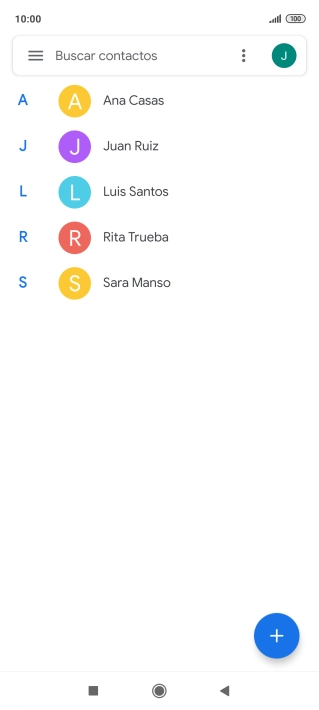 Pulsa el icono de nuevo contacto.