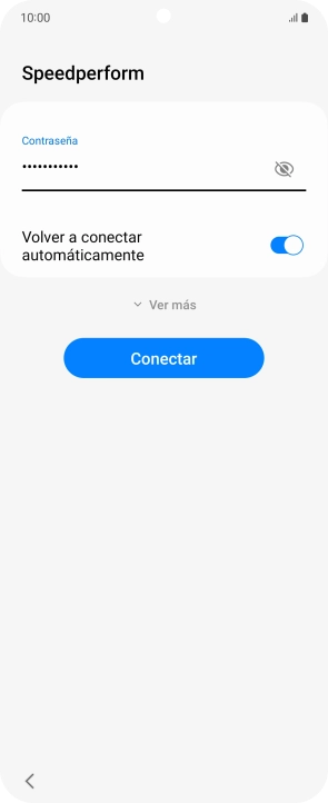Introduce la contraseña de la red wifi y pulsa Conectar.