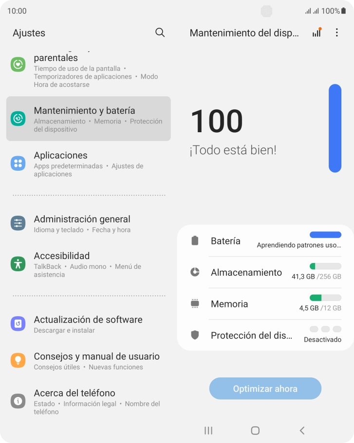 Pulsa Batería.