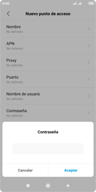 Introduce wap125 y pulsa Aceptar.
