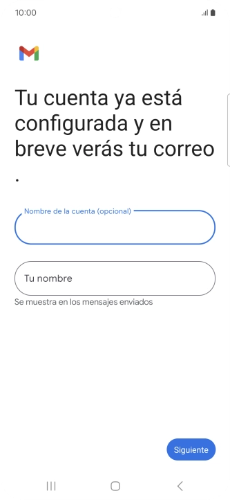 Pulsa Tu nombre e introduce el nombre del remitente.