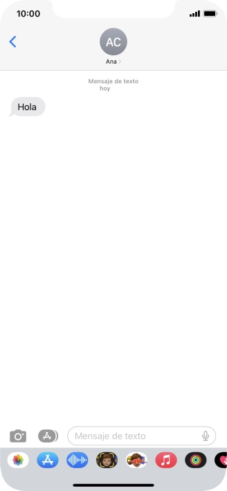 Desliza el dedo hacia arriba desde la parte inferior de la pantalla para terminar y volver a la pantalla de inicio.