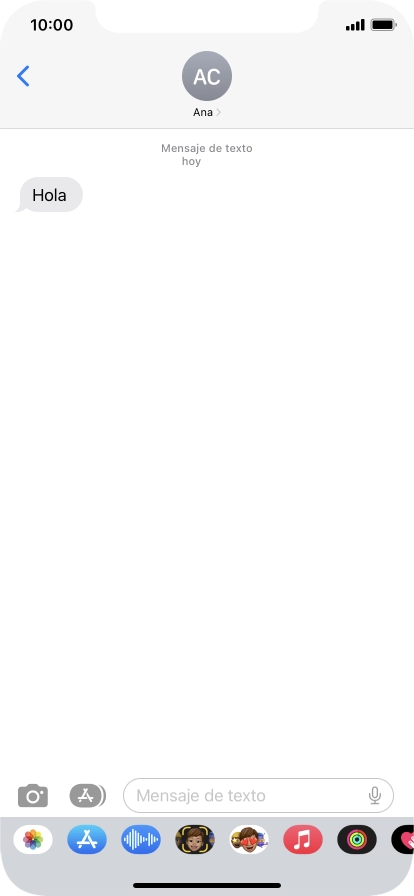 Desliza el dedo hacia arriba desde la parte inferior de la pantalla para terminar y volver a la pantalla de inicio.