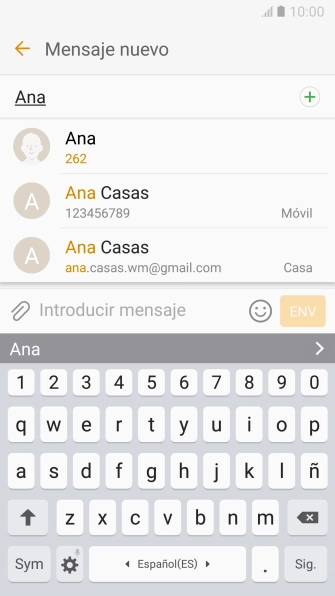 Pulsa el contacto deseado.