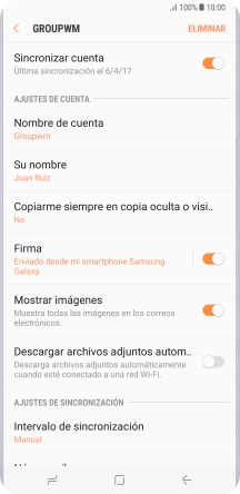 Pulsa Nombre de cuenta.