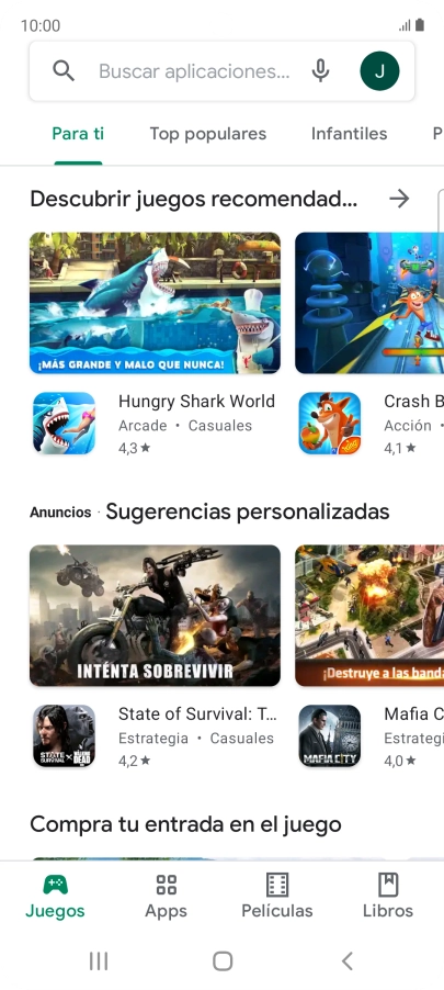 Pulsa el icono de perfil.