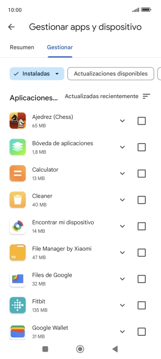 Pulsa la app deseada.