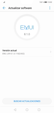 Pulsa BUSCAR ACTUALIZACIONES. Si hay una versión de software nueva disponible, aparecerá ahora en la pantalla. Sigue las indicaciones de la pantalla para actualizar el software del teléfono.