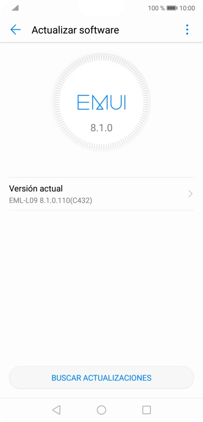 Pulsa BUSCAR ACTUALIZACIONES. Si hay una versión de software nueva disponible, aparecerá ahora en la pantalla. Sigue las indicaciones de la pantalla para actualizar el software del teléfono.