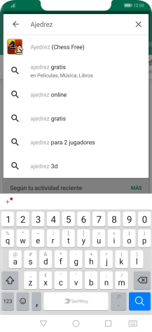 Introduce el nombre del tema o de la app y pulsa el icono de búsqueda.