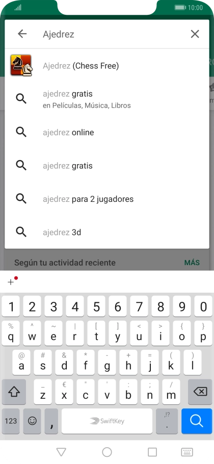 Introduce el nombre del tema o de la app y pulsa el icono de búsqueda.