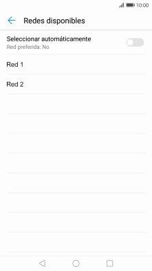 Si quieres seleccionar la red de forma automática, pulsa el indicador para activar la función.