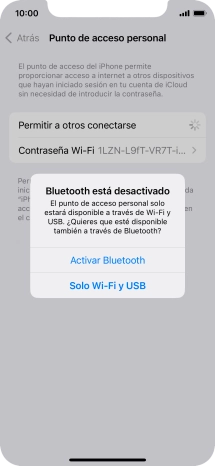 Si la función de wifi está activada, pulsa Solo Wi-Fi y USB.