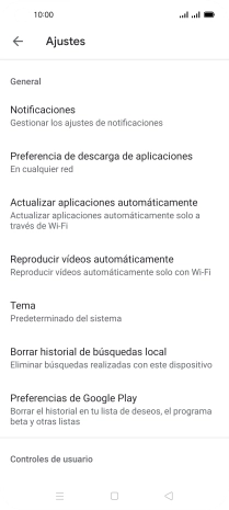 Pulsa Actualizar aplicaciones automáticamente.