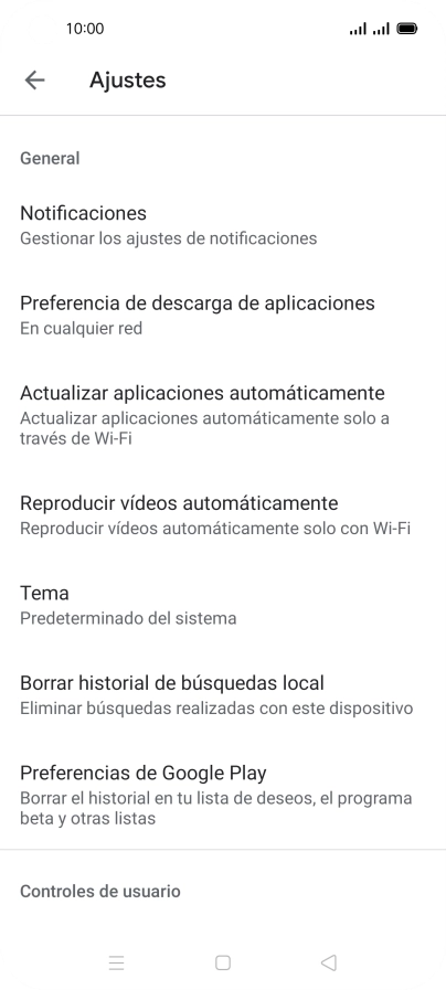 Pulsa Actualizar aplicaciones automáticamente.
