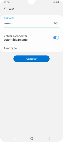 Introduce la contraseña de la red wifi y pulsa Conectar.