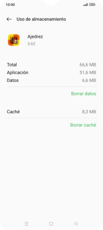 Pulsa Borrar caché.