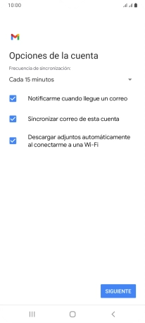 Si aparece en la pantalla esta imagen, tu cuenta de correo electrónico ha sido reconocida y configurada automáticamente. Sigue las indicaciones de la pantalla para introducir más información y terminar la configuración.