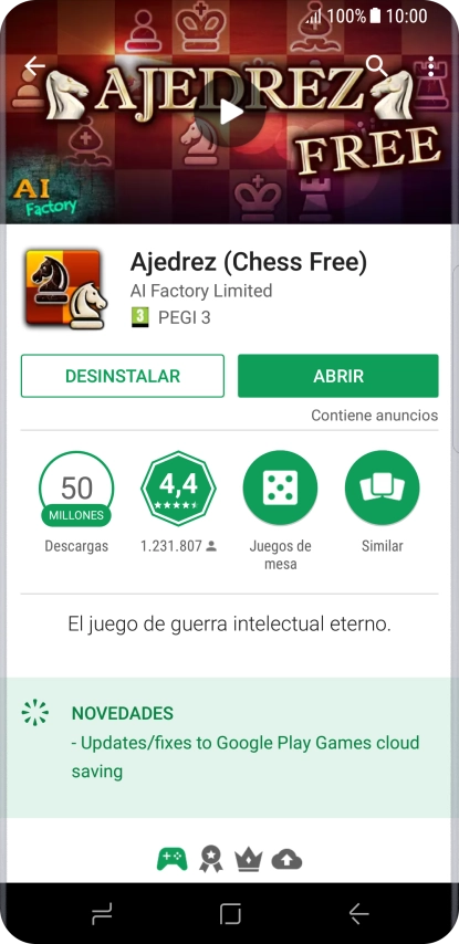 Pulsa DESINSTALAR.
