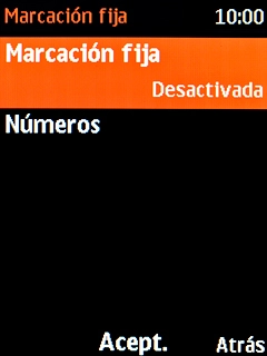 Selecciona Marcación fija.