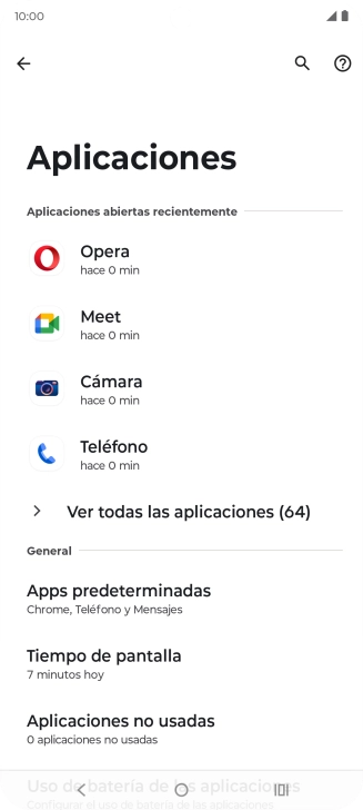 Pulsa Ver todas las aplicaciones (X).