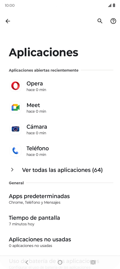 Pulsa Ver todas las aplicaciones (X).