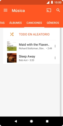 Pulsa el archivo de música deseado.