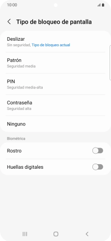 Pulsa Huellas digitales.