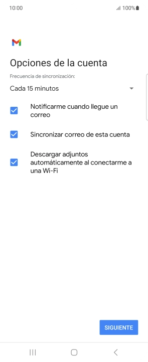 Si aparece en la pantalla esta imagen, tu cuenta de correo electrónico ha sido reconocida y configurada automáticamente. Sigue las indicaciones de la pantalla para introducir más información y terminar la configuración.