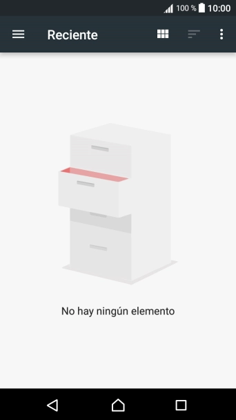 Desliza el dedo hacia la derecha por la pantalla.