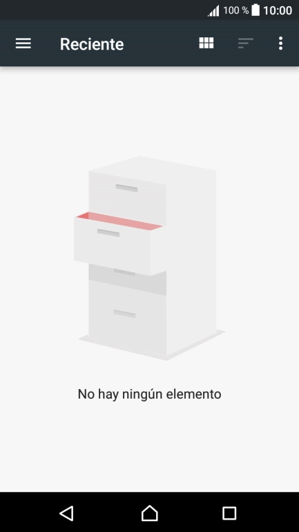 Desliza el dedo hacia la derecha por la pantalla.