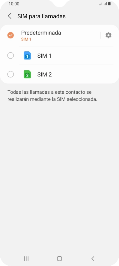 Pulsa el ajuste deseado.