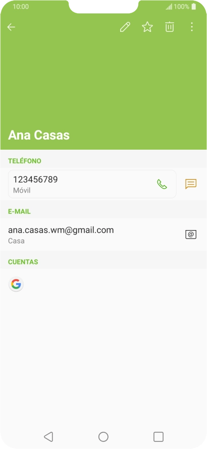 Pulsa el número de teléfono.