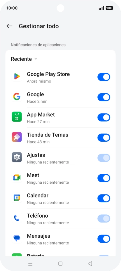 Pulsa la lista desplegable.
