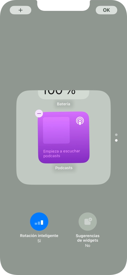 Pulsa Rotación inteligente para activar o desactivar la función.