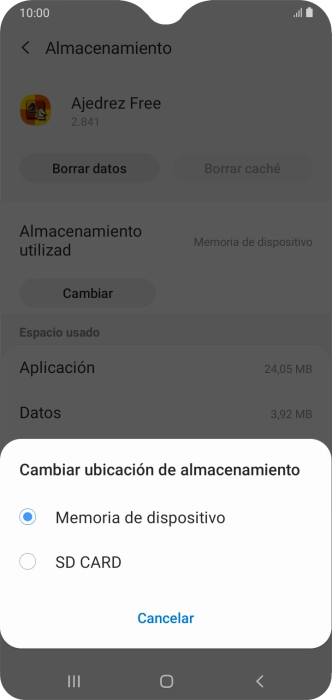 Pulsa el nombre de la tarjeta de memoria.
