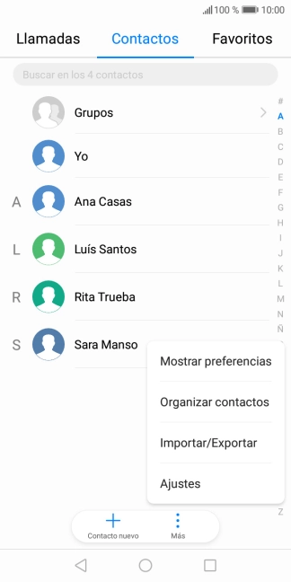 Pulsa Importar/Exportar.