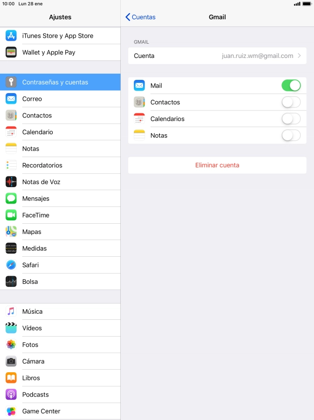Pulsa el indicador junto a 