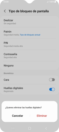 Pulsa Eliminar.